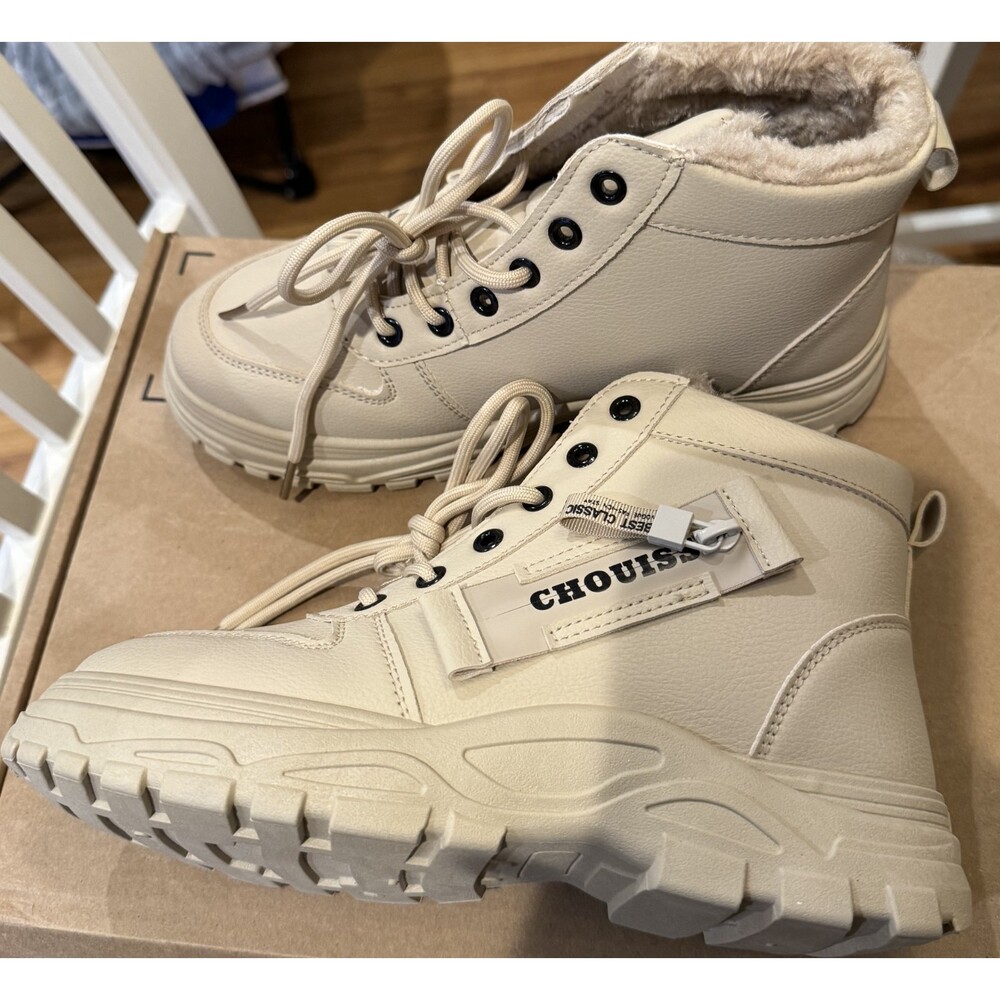 New Chouiss Tan Womens Snow Boots Size 9.5M